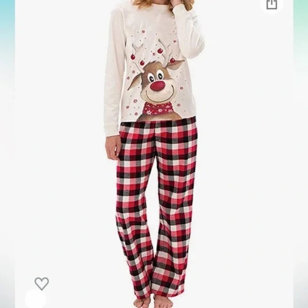 Festive Reindeer Pajama Set Size Small